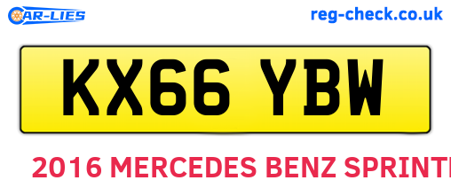KX66YBW are the vehicle registration plates.