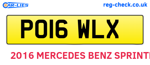 PO16WLX are the vehicle registration plates.
