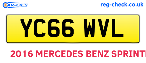 YC66WVL are the vehicle registration plates.
