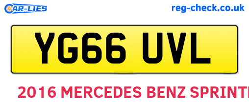 YG66UVL are the vehicle registration plates.
