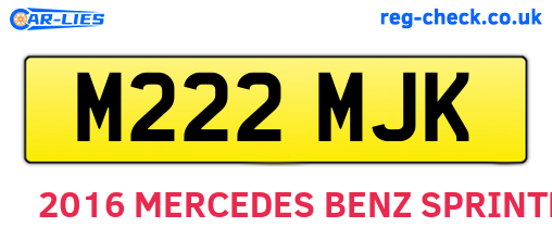 M222MJK are the vehicle registration plates.
