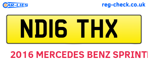 ND16THX are the vehicle registration plates.