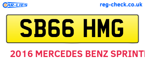 SB66HMG are the vehicle registration plates.
