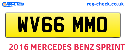 WV66MMO are the vehicle registration plates.