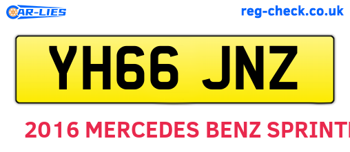 YH66JNZ are the vehicle registration plates.