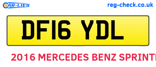 DF16YDL are the vehicle registration plates.