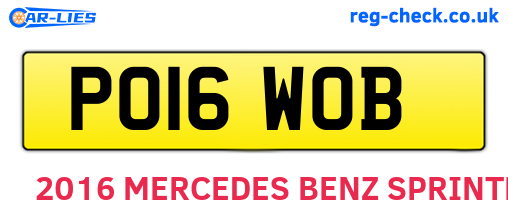 PO16WOB are the vehicle registration plates.