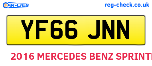 YF66JNN are the vehicle registration plates.
