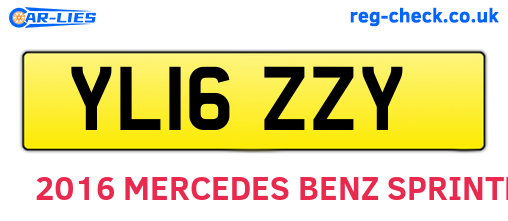 YL16ZZY are the vehicle registration plates.
