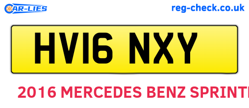 HV16NXY are the vehicle registration plates.