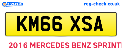 KM66XSA are the vehicle registration plates.