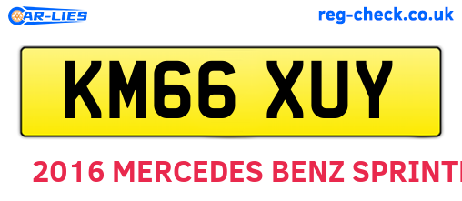 KM66XUY are the vehicle registration plates.