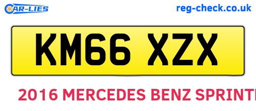 KM66XZX are the vehicle registration plates.