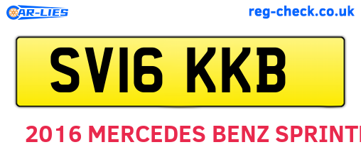 SV16KKB are the vehicle registration plates.