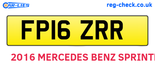 FP16ZRR are the vehicle registration plates.