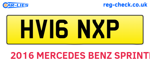 HV16NXP are the vehicle registration plates.