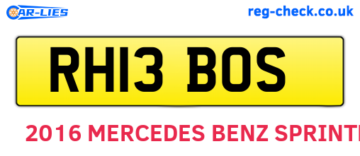 RH13BOS are the vehicle registration plates.