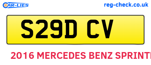 S29DCV are the vehicle registration plates.