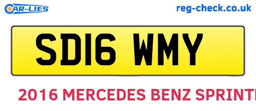 SD16WMY are the vehicle registration plates.