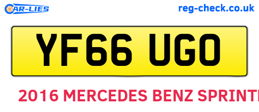 YF66UGO are the vehicle registration plates.
