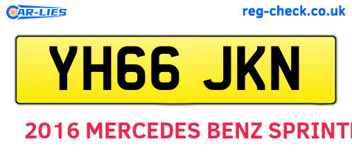 YH66JKN are the vehicle registration plates.
