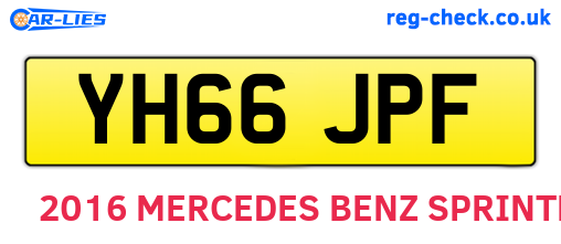 YH66JPF are the vehicle registration plates.