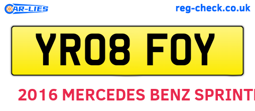 YR08FOY are the vehicle registration plates.