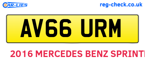 AV66URM are the vehicle registration plates.