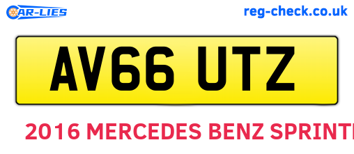 AV66UTZ are the vehicle registration plates.