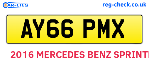 AY66PMX are the vehicle registration plates.