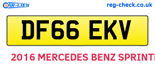 DF66EKV are the vehicle registration plates.