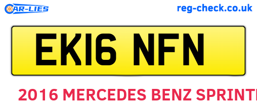 EK16NFN are the vehicle registration plates.