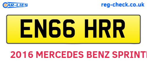 EN66HRR are the vehicle registration plates.