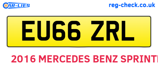 EU66ZRL are the vehicle registration plates.