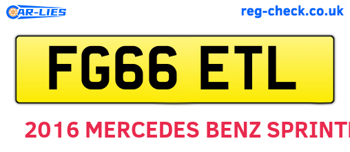 FG66ETL are the vehicle registration plates.