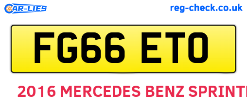 FG66ETO are the vehicle registration plates.
