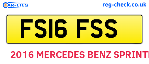 FS16FSS are the vehicle registration plates.