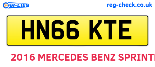 HN66KTE are the vehicle registration plates.