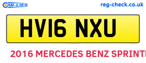 HV16NXU are the vehicle registration plates.