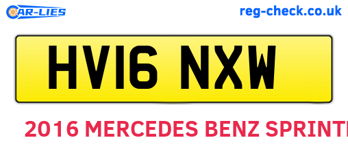 HV16NXW are the vehicle registration plates.