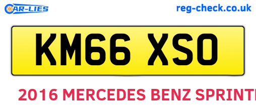 KM66XSO are the vehicle registration plates.