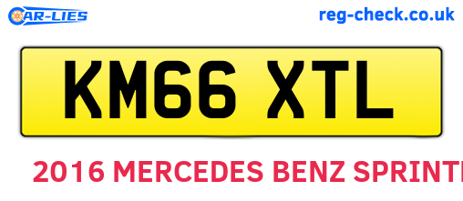 KM66XTL are the vehicle registration plates.