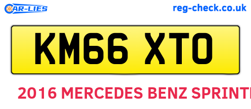 KM66XTO are the vehicle registration plates.