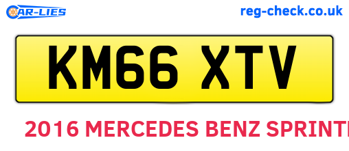 KM66XTV are the vehicle registration plates.