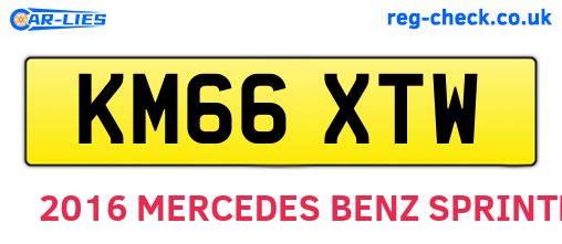 KM66XTW are the vehicle registration plates.