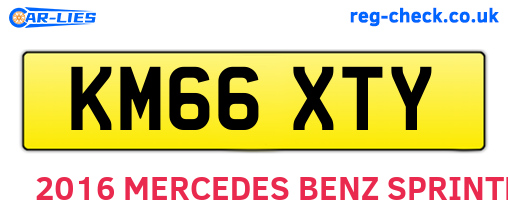KM66XTY are the vehicle registration plates.