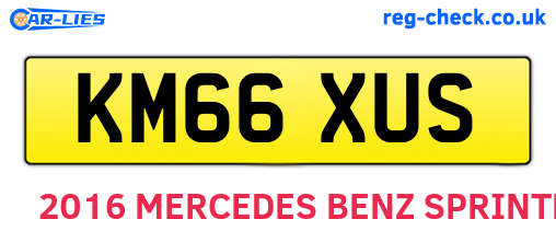 KM66XUS are the vehicle registration plates.