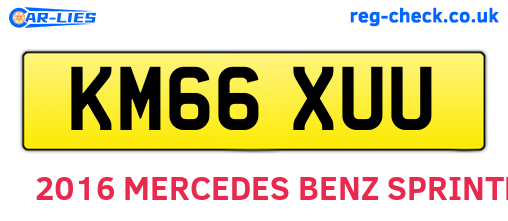 KM66XUU are the vehicle registration plates.