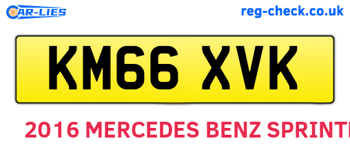 KM66XVK are the vehicle registration plates.