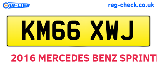 KM66XWJ are the vehicle registration plates.